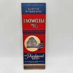 Vintage Matchbook The Piedmont Hotel Atlanta Georgia Memorabilia